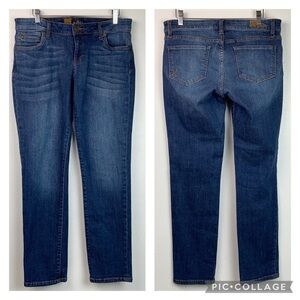 Kut from the Kloth soft cotton, touch of stretch skinny straight ankle jeans EUC